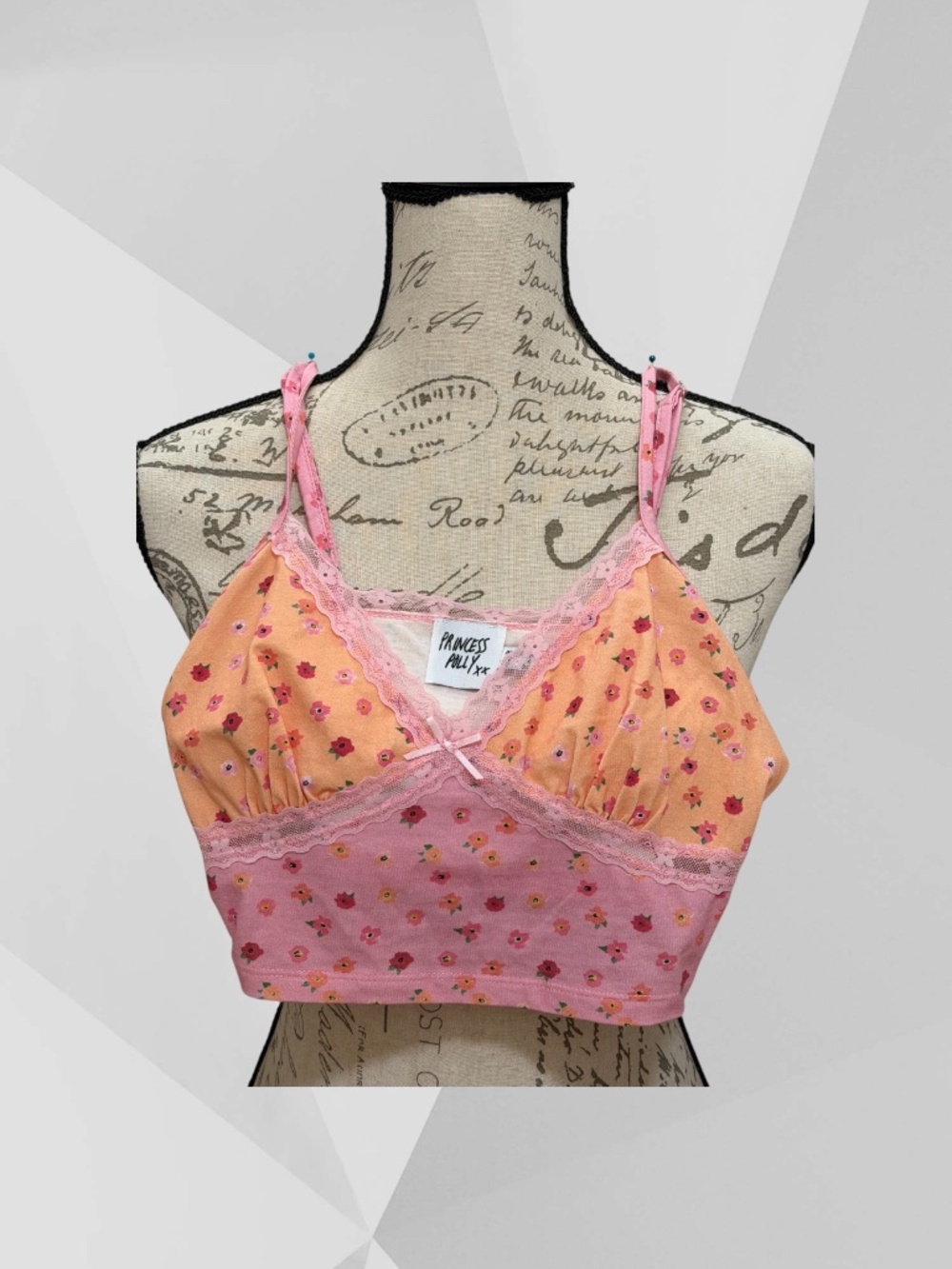 PRINCESS POLLY XX Cropped Camisole Top Adorable Spaghetti Straps 4 Exc Cond